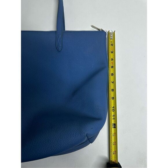 RODAN + FIELDS Blue Leather Purse/Travel Tote Shopper WITH Make-up Bag Pouch - Picture 8 of 16